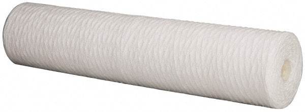 Pentair - 4-1/2" OD, 1µ, Polypropylene String-Wound Cartridge Filter - 20" Long, Reduces Sediments - Apex Tool & Supply