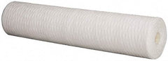 Pentair - 4-1/2" OD, 1µ, Polypropylene String-Wound Cartridge Filter - 20" Long, Reduces Sediments - Apex Tool & Supply