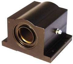 L.M76 - 0.2505" Inside Diam, Closed Single Pillow Block Linear Bearing - 1-5/8" Overall Width - Apex Tool & Supply