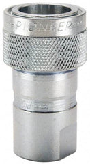 Parker - 3/4-16 SAE Steel Hydraulic Hose O-Ring Boss Coupler & Poppet - 3,000 psi - Apex Tool & Supply
