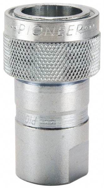Parker - 3/4-16 SAE Steel Hydraulic Hose O-Ring Boss Coupler & Ball - 3,000 psi - Apex Tool & Supply