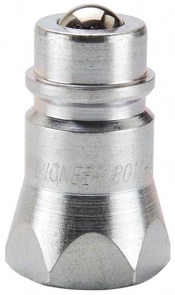 Parker - 9/16-18 SAE Steel Hydraulic Hose O-Ring Boss Nipple - 5,000 psi - Apex Tool & Supply