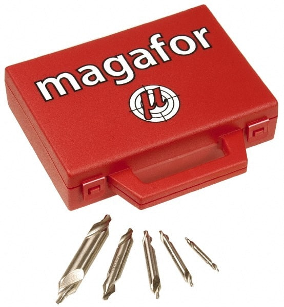 Magafor - Combination Drill & Countersink Sets Minimum Trade Size: #1-R Maximum Trade Size: #5-R - Apex Tool & Supply