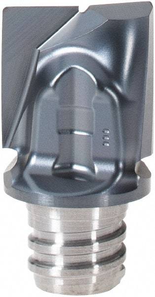 Iscar - MM HC Grade IC908 Carbide End Milling Tip Insert - TiAlN Finish, 2 Flutes, 12.7mm Cutting Diam, 11mm Depth of Cut, 15.25mm Extension, 1/64" Cnr Rad, 10° Helix - Apex Tool & Supply