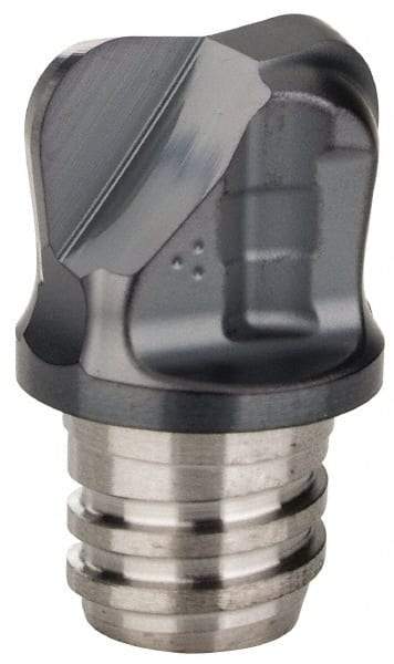 Iscar - MM HT Grade IC908 Carbide End Milling Tip Insert - TiAlN Finish, 2 Flutes, 12mm Cutting Diam, 5.5mm Depth of Cut, 11.1mm Extension, 0.1181" Cnr Rad - Apex Tool & Supply