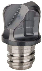 Iscar - MM HT Grade IC908 Carbide End Milling Tip Insert - TiAlN Finish, 2 Flutes, 12mm Cutting Diam, 5.5mm Depth of Cut, 11.1mm Extension, 0.1181" Cnr Rad - Apex Tool & Supply