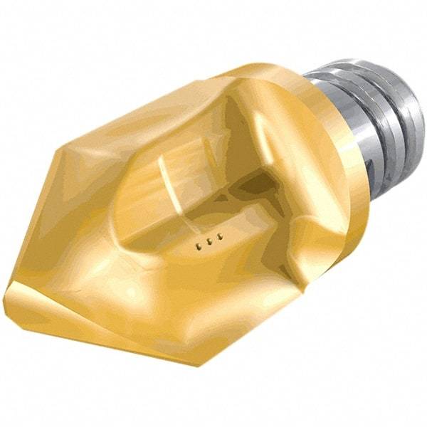 Iscar - MM HCD Grade IC908 Carbide Chamfer Milling Tip Insert - TiAlN Finish, 2 Flutes, 20mm Cutting Diam, 14.65mm Depth of Cut, 21.15mm Extension - Apex Tool & Supply