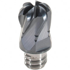Iscar - MM ETR Grade IC908 Carbide End Milling Tip Insert - TiAlN Finish, 6 Flutes, 12mm Cutting Diam, 9mm Depth of Cut, 16.5mm Extension, 0.1575" Cnr Rad, 30° Helix - Apex Tool & Supply