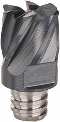 Iscar - MM EC Grade IC908 Carbide End Milling Tip Insert - TiAlN Finish, 6 Flutes, 12.7mm Cutting Diam, 9.5mm Depth of Cut, 16.5mm Extension, 0.0299" Cnr Rad, 30° Helix - Apex Tool & Supply