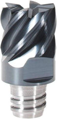 Iscar - MM EC Grade IC908 Carbide End Milling Tip Insert - TiAlN Finish, 6 Flutes, 12.7mm Cutting Diam, 9.5mm Depth of Cut, 16.5mm Extension, 45° Helix - Apex Tool & Supply