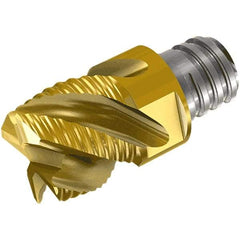 Iscar - MM EFS Grade IC908 Carbide End Milling Tip Insert - TiAlN Finish, 4 Flutes, 25.4mm Cutting Diam, 22mm Depth of Cut, 37mm Extension, 45° Helix - Apex Tool & Supply