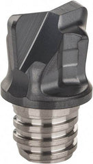 Iscar - MM HT Grade IC908 Carbide End Milling Tip Insert - TiAlN Finish, 2 Flutes, 0.472" Cutting Diam, 1/4" Depth of Cut, 7/16" Extension, 1/16" Cnr Rad - Apex Tool & Supply