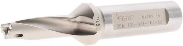 Iscar - 10.5 to 10.9mm Diam, 3xD, 31mm Max Depth, 16mm Shank Diam, 94mm OAL, Replaceable Tip Drill - IDI-SG, IDI-SK Insert, DCM Toolholder, Series ChamDrill - Apex Tool & Supply