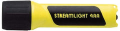 Streamlight - White LED Bulb, 67 Lumens, Industrial/Tactical Flashlight - Yellow Plastic Body, 4 AA Alkaline Batteries Included - Apex Tool & Supply