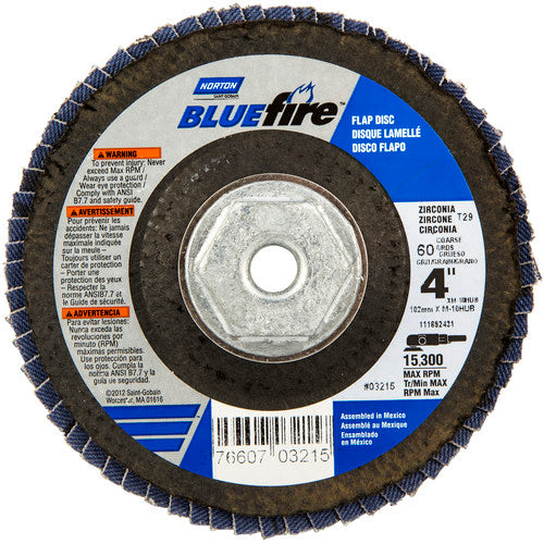 4″ × 1/4″ × 5/8″ 20X High Performance Flap Disc Type 29 60 Grit - Apex Tool & Supply