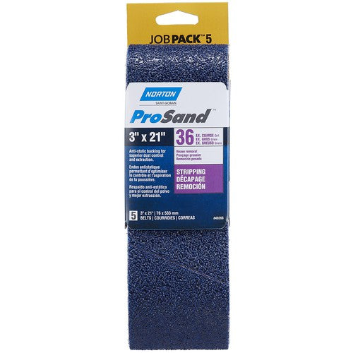 3″ × 21″ NorZon R811 Portable Belt 36 Grit Zirconia Alumina - Apex Tool & Supply