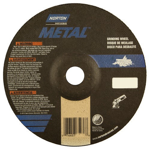 7″ × 1/4″ × 7/8″ Gemini Non-Woven Depressed Center Wheel Type 27 24 Grit Aluminum Oxide - Apex Tool & Supply
