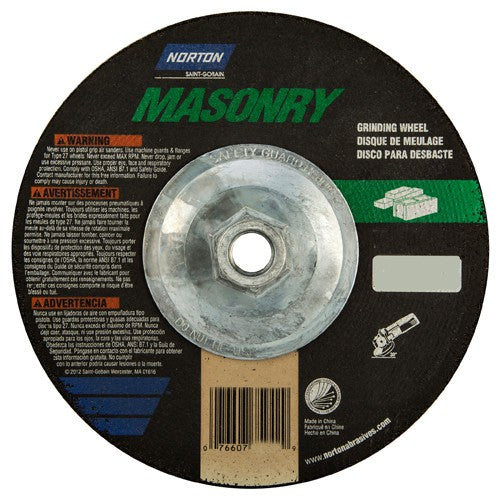 ‎7″ × 1/4″ × 5/8″-11 Non-Woven Depressed Center Wheel Type 27 24 Grit Silicon Carbide - Apex Tool & Supply