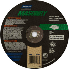 8″ × 1/8″ × 5/8″ Circular Saw Cut-Off Wheel Type 01 Straight 24 Grit Silicon Carbide - Apex Tool & Supply