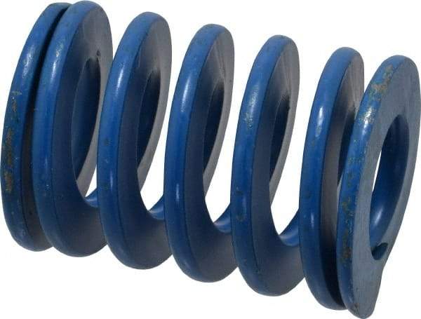 Associated Spring Raymond - 1-1/2" Hole Diam, 3/4" Rod Diam, 2" Free Length, Blue Die Spring - 530 Lb Max Deflection, 1" Max Deflection, Medium Duty, Chromium Alloy Steel - Apex Tool & Supply