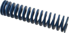 Associated Spring Raymond - 2" Hole Diam, 1" Rod Diam, 8" Free Length, Blue Die Spring - 1140 Lb Max Deflection, 4" Max Deflection, Medium Duty, Chromium Alloy Steel - Apex Tool & Supply