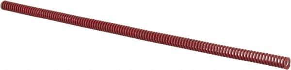 Associated Spring Raymond - 3/8" Hole Diam, 3/16" Rod Diam, 12" Free Length, Red Die Spring - 40 Lb Max Deflection, 4.44" Max Deflection, Medium Heavy Duty, Chromium Alloy Steel - Apex Tool & Supply