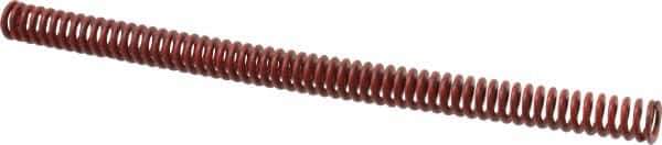 Associated Spring Raymond - 3/4" Hole Diam, 3/8" Rod Diam, 12" Free Length, Red Die Spring - 159.8 Lb Max Deflection, 4.44" Max Deflection, Medium Heavy Duty, Chromium Alloy Steel - Apex Tool & Supply