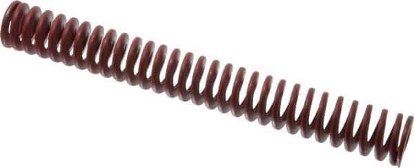 Associated Spring Raymond - 1" Hole Diam, 1/2" Rod Diam, 8" Free Length, Red Die Spring - 260.5 Lb Max Deflection, 2.96" Max Deflection, Medium Heavy Duty, Chromium Alloy Steel - Apex Tool & Supply