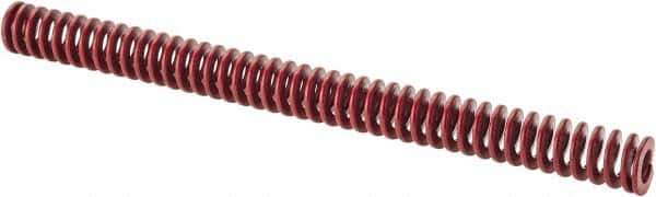 Associated Spring Raymond - 1" Hole Diam, 1/2" Rod Diam, 12" Free Length, Red Die Spring - 275.3 Lb Max Deflection, 4.44" Max Deflection, Medium Heavy Duty, Chromium Alloy Steel - Apex Tool & Supply