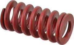 Associated Spring Raymond - 1-1/4" Hole Diam, 5/8" Rod Diam, 2-1/2" Free Length, Red Die Spring - 577.2 Lb Max Deflection, 0.93" Max Deflection, Medium Heavy Duty, Chromium Alloy Steel - Apex Tool & Supply