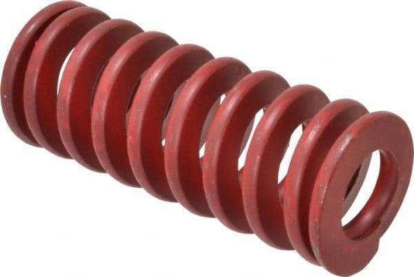 Associated Spring Raymond - 1-1/4" Hole Diam, 5/8" Rod Diam, 3" Free Length, Red Die Spring - 568.3 Lb Max Deflection, 1.11" Max Deflection, Medium Heavy Duty, Chromium Alloy Steel - Apex Tool & Supply