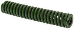 Associated Spring Raymond - 3/8" Hole Diam, 3/16" Rod Diam, 2" Free Length, Green Die Spring - 45 Lb Max Deflection, 0.5" Max Deflection, Extra Heavy Duty, Chromium Alloy Steel - Apex Tool & Supply