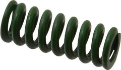 Associated Spring Raymond - 1/2" Hole Diam, 9/32" Rod Diam, 1-1/4" Free Length, Green Die Spring - 75 Lb Max Deflection, 0.31" Max Deflection, Extra Heavy Duty, Chromium Alloy Steel - Apex Tool & Supply