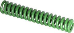 Associated Spring Raymond - 1/2" Hole Diam, 9/32" Rod Diam, 2-1/2" Free Length, Green Die Spring - 71.9 Lb Max Deflection, 0.63" Max Deflection, Extra Heavy Duty, Chromium Alloy Steel - Apex Tool & Supply