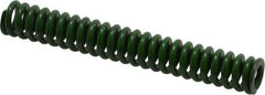 Associated Spring Raymond - 1/2" Hole Diam, 9/32" Rod Diam, 3-1/2" Free Length, Green Die Spring - 70 Lb Max Deflection, 0.88" Max Deflection, Extra Heavy Duty, Chromium Alloy Steel - Apex Tool & Supply