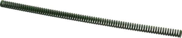 Associated Spring Raymond - 1/2" Hole Diam, 9/32" Rod Diam, 12" Free Length, Green Die Spring - 75 Lb Max Deflection, 3" Max Deflection, Extra Heavy Duty, Chromium Alloy Steel - Apex Tool & Supply