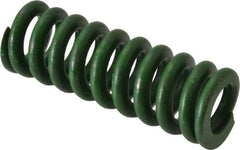 Associated Spring Raymond - 5/8" Hole Diam, 11/32" Rod Diam, 1-3/4" Free Length, Green Die Spring - 140 Lb Max Deflection, 0.44" Max Deflection, Extra Heavy Duty, Chromium Alloy Steel - Apex Tool & Supply