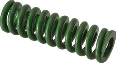 Associated Spring Raymond - 5/8" Hole Diam, 11/32" Rod Diam, 2" Free Length, Green Die Spring - 145 Lb Max Deflection, 0.5" Max Deflection, Extra Heavy Duty, Chromium Alloy Steel - Apex Tool & Supply