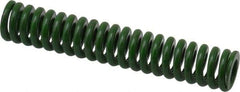 Associated Spring Raymond - 5/8" Hole Diam, 11/32" Rod Diam, 3-1/2" Free Length, Green Die Spring - 140 Lb Max Deflection, 0.88" Max Deflection, Extra Heavy Duty, Chromium Alloy Steel - Apex Tool & Supply