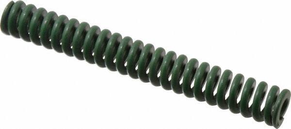 Associated Spring Raymond - 3/4" Hole Diam, 3/8" Rod Diam, 5-1/2" Free Length, Green Die Spring - 295.6 Lb Max Deflection, 1.38" Max Deflection, Extra Heavy Duty, Chromium Alloy Steel - Apex Tool & Supply