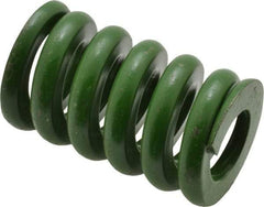 Associated Spring Raymond - 1-1/4" Hole Diam, 5/8" Rod Diam, 2" Free Length, Green Die Spring - 960 Lb Max Deflection, 0.5" Max Deflection, Extra Heavy Duty, Chromium Alloy Steel - Apex Tool & Supply