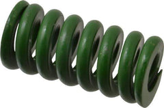 Associated Spring Raymond - 1-1/4" Hole Diam, 5/8" Rod Diam, 2-1/2" Free Length, Green Die Spring - 900 Lb Max Deflection, 0.63" Max Deflection, Extra Heavy Duty, Chromium Alloy Steel - Apex Tool & Supply