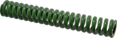 Associated Spring Raymond - 1-1/4" Hole Diam, 5/8" Rod Diam, 8" Free Length, Green Die Spring - 832 Lb Max Deflection, 2" Max Deflection, Extra Heavy Duty, Chromium Alloy Steel - Apex Tool & Supply