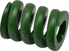 Associated Spring Raymond - 1-1/2" Hole Diam, 3/4" Rod Diam, 2" Free Length, Green Die Spring - 1880 Lb Max Deflection, 0.5" Max Deflection, Extra Heavy Duty, Chromium Alloy Steel - Apex Tool & Supply