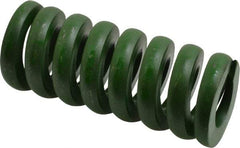 Associated Spring Raymond - 1-1/2" Hole Diam, 3/4" Rod Diam, 3-1/2" Free Length, Green Die Spring - 1715 Lb Max Deflection, 0.88" Max Deflection, Extra Heavy Duty, Chromium Alloy Steel - Apex Tool & Supply