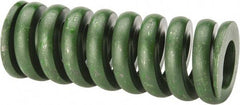 Associated Spring Raymond - 1-1/2" Hole Diam, 3/4" Rod Diam, 4" Free Length, Green Die Spring - 1712 Lb Max Deflection, 1" Max Deflection, Extra Heavy Duty, Chromium Alloy Steel - Apex Tool & Supply