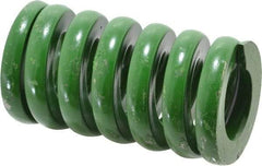 Associated Spring Raymond - 2" Hole Diam, 1" Rod Diam, 3-1/2" Free Length, Green Die Spring - 2226 Lb Max Deflection, 0.88" Max Deflection, Extra Heavy Duty, Chromium Alloy Steel - Apex Tool & Supply