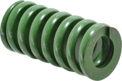 Associated Spring Raymond - 2" Hole Diam, 1" Rod Diam, 4" Free Length, Green Die Spring - 2200 Lb Max Deflection, 1" Max Deflection, Extra Heavy Duty, Chromium Alloy Steel - Apex Tool & Supply