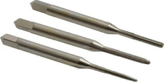 Hertel - #1-72 UNF, 2 Flute, Bottoming, Plug & Taper, Bright Finish, High Speed Steel Tap Set - 1-11/16" OAL, 2B/3B Class of Fit - Apex Tool & Supply