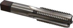 Hertel - M24x3.00 Metric Coarse 4 Flute Bright Finish High Speed Steel Straight Flute Standard Hand Tap - Bottoming, Right Hand Thread, 4-29/32" OAL, 2-7/32" Thread Length, D4 Limit, Oversize - Apex Tool & Supply